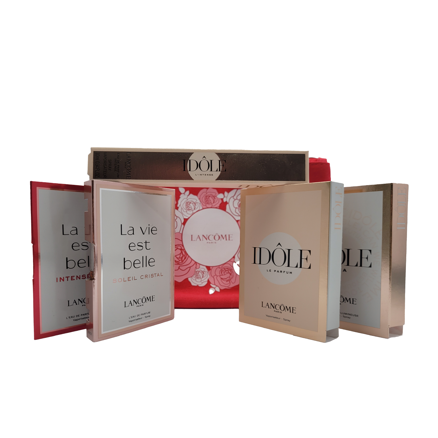 Set Lancome Idole L´Intense 10ml + Cosmetiquero + 4 Viales