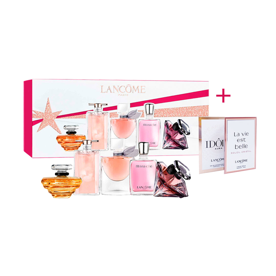 Lancome Set 5 Miniaturas + 2 Muestras de Regalo