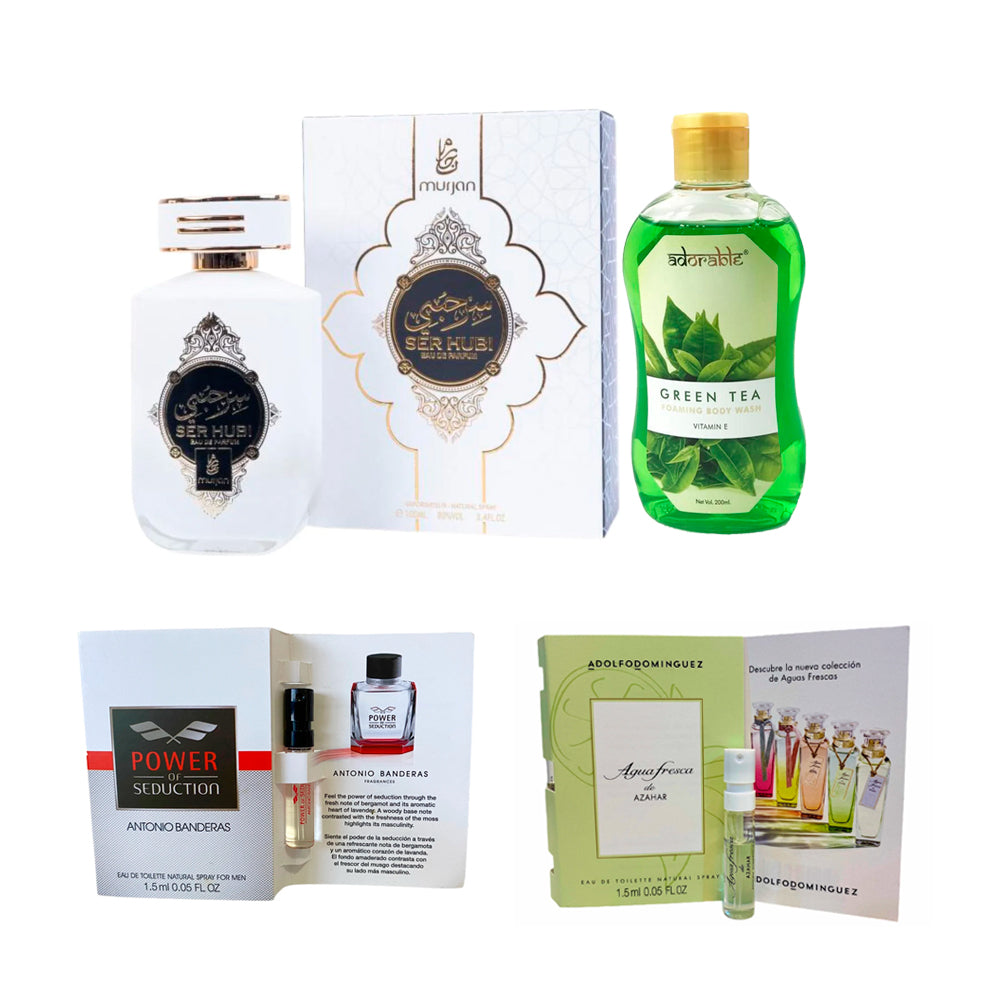 Set Murjan Ser Hubi EDP 100 ml + Body Wash 200 ml + 2 Viales